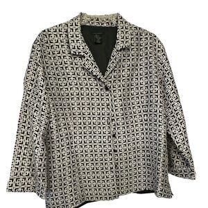 Anne Carson Black and White Geometric Jacket